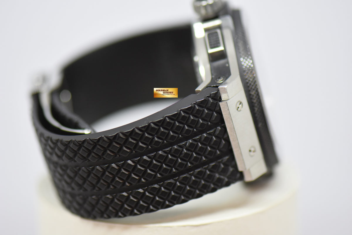 [SOLD] HUBLOT BIG BANG CHRONOGRAPH 44mm STEEL IN RUBBER STRAP CERAMIC BEZEL AUTOMATIC 301.SM.1770.GR (NEAR MINT)