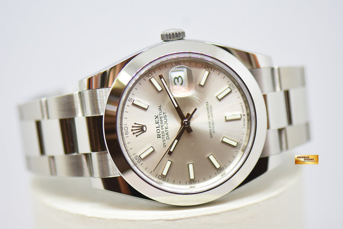 [SOLD] ROLEX OYSTER PERPETUAL DATEJUST 41mm SILVER DIAL STEEL IN OYSTER BRACELET 126300 (NEW-UNWORN)