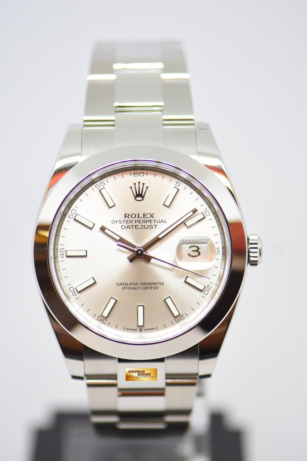 [SOLD] ROLEX OYSTER PERPETUAL DATEJUST 41mm SILVER DIAL STEEL IN OYSTER BRACELET 126300 (NEW-UNWORN)