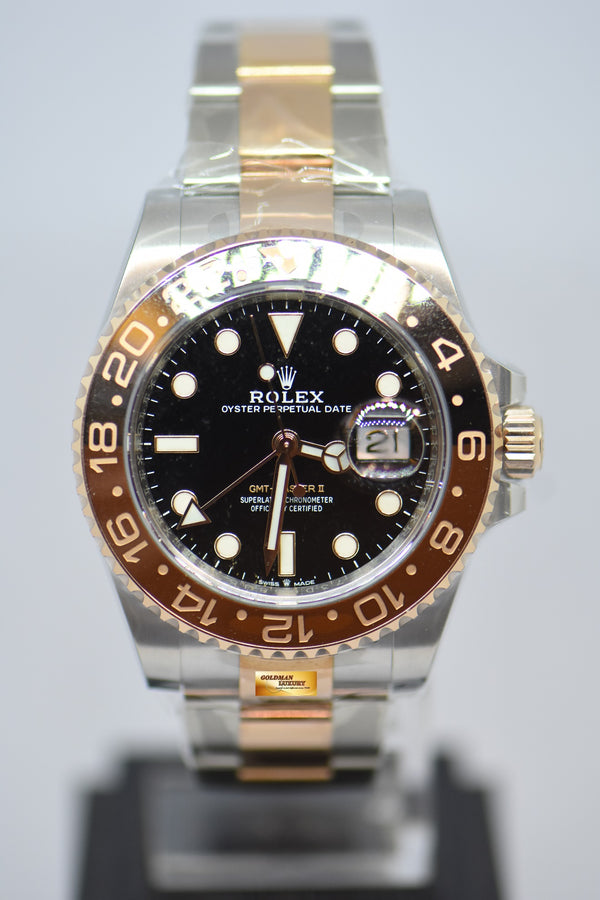 [SOLD] ROLEX OYSTER PERPETUAL GMT-MASTER II “ROOT-BEER” CERAMIC BROWN BEZEL EVEROSE GOLD / STEEL BRACELET 126711CHNR (NEW-UNWORN)