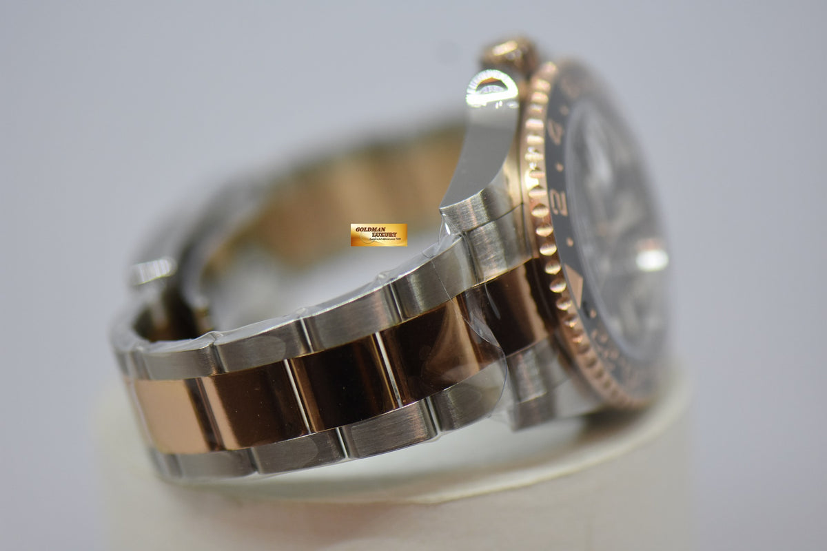 [SOLD] ROLEX OYSTER PERPETUAL GMT-MASTER II “ROOT-BEER” CERAMIC BROWN BEZEL EVEROSE GOLD / STEEL BRACELET 126711CHNR (NEW-UNWORN)