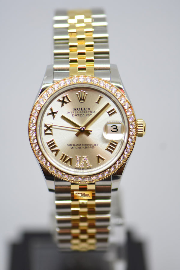 [SOLD] ROLEX OYSTER PERPETUAL DATEJUST 31mm ORIGINAL DIAMOND DIAL @ 6 & DIAMOND BEZEL HALF GOLD IN JUBILEE BRACELET 278383RBR (BRAND NEW - UNWORN)