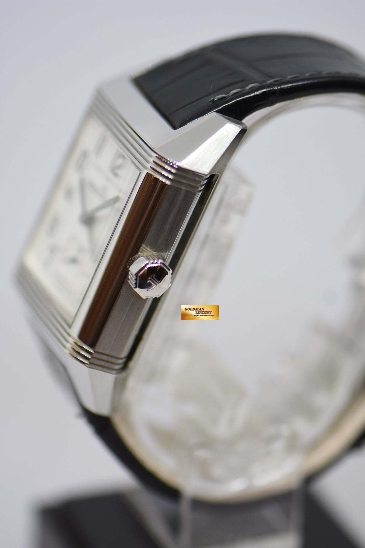 [SOLD] JLC REVERSO SQUADRA HOMETIME am/pm GMT STEEL IN LEATHER AUTOMATIC 230.8.77 (MINT)