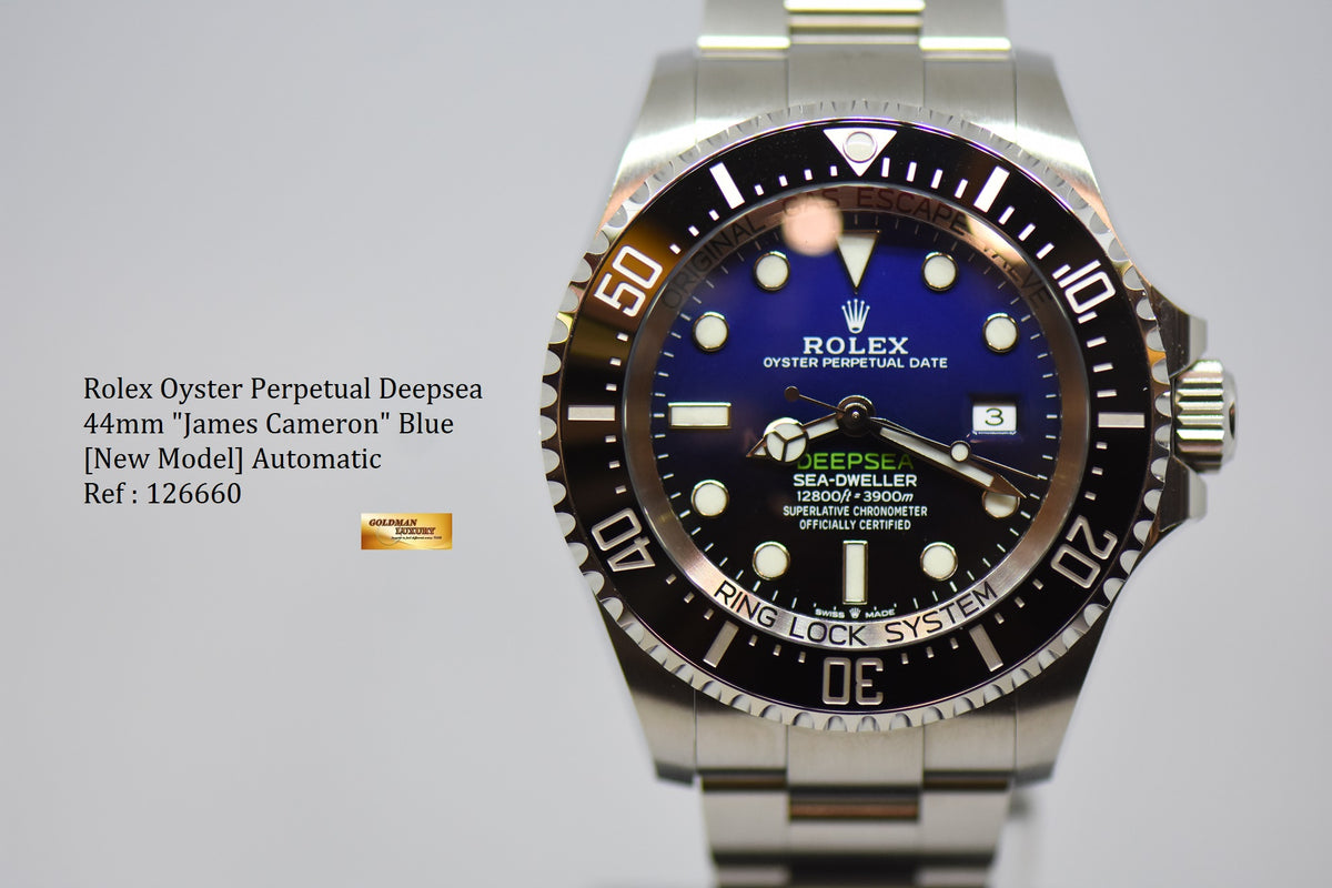 [SOLD] ROLEX OYSTER PERPETUAL DEEPSEA 44mm “JAMES CAMERON” BLUE DIAL STEEL IN BRACELET [NEW MODEL] 126660 (NEW-UNWORN)