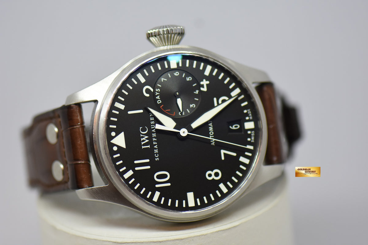 [SOLD] IWC BIG PILOT 46mm 7 DAYS POWER RESERVE STEEL IN LEATHER AUTOMATIC IW5004-01 (GOOD CONDITION)