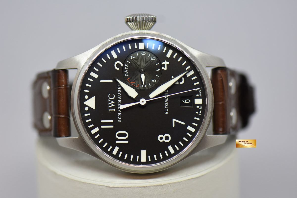 [SOLD] IWC BIG PILOT 46mm 7 DAYS POWER RESERVE STEEL IN LEATHER AUTOMATIC IW5004-01 (GOOD CONDITION)