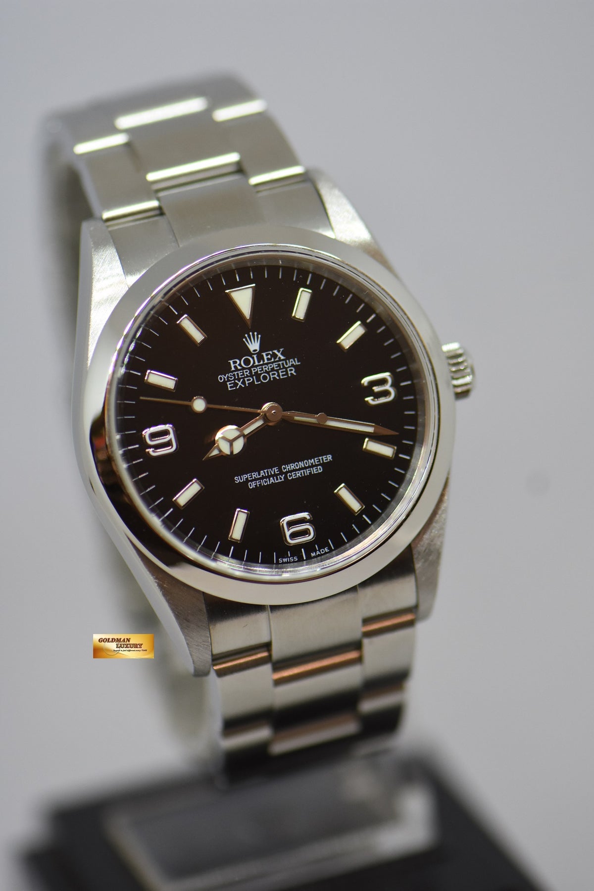 [SOLD] ROLEX OYSTER PERPETUAL EXPLORER 36mm (Non-Lumed 3,6,9) AUTOMATIC 114270 (MINT)