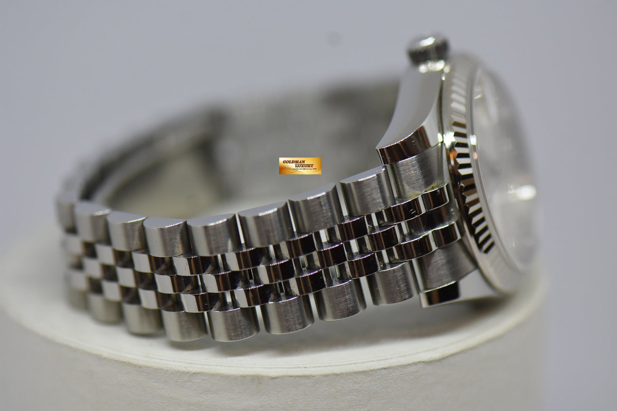 [SOLD] ROLEX OYSTER DATEJUST 31mm SILVER DIAMOND DIAL STAINLESS STEEL JUBILEE BRACELET 178274 (MINT)
