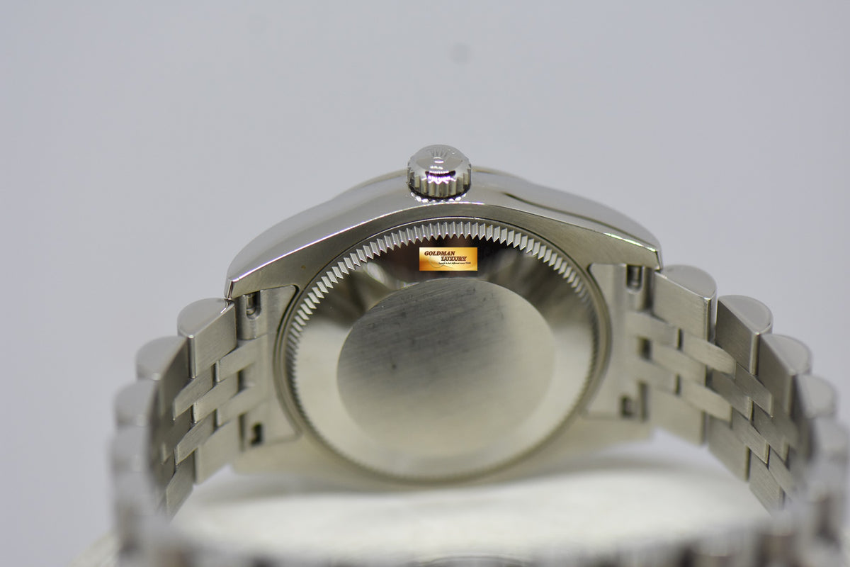 [SOLD] ROLEX OYSTER DATEJUST 31mm SILVER DIAMOND DIAL STAINLESS STEEL JUBILEE BRACELET 178274 (MINT)