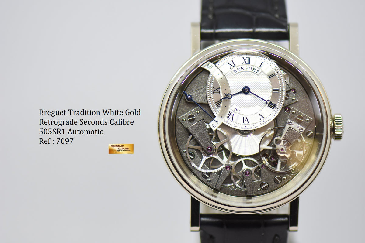 [SOLD] BREGUET TRADITION 18K WHITE GOLD RETROGRADE SECONDS CALIBRE 505SR1 AUTOMATIC 7097 (MINT)