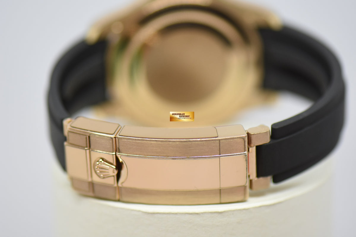 [SOLD] ROLEX OYSTER PERPETUAL YACHT-MASTER 40 18K EVEROSE GOLD IN RUBBER STRAP AUTOMATIC 126655 (LNIB)