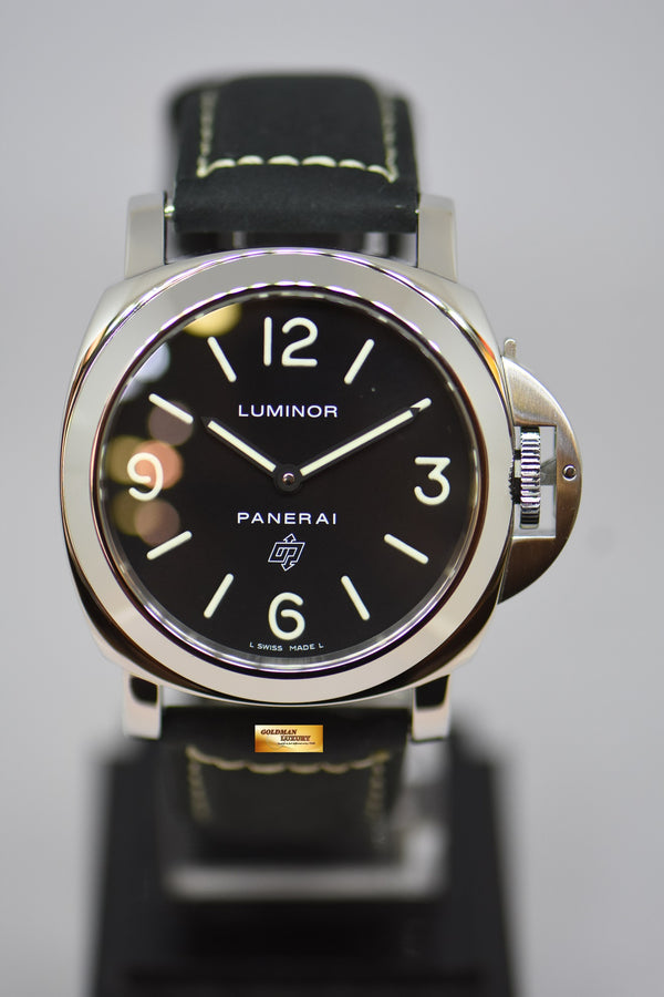 [SOLD] PANERAI LUMINOR BASE 44mm STEEL IN LEATHER STRAP MANUAL WINDING PAM 000 (MINT)