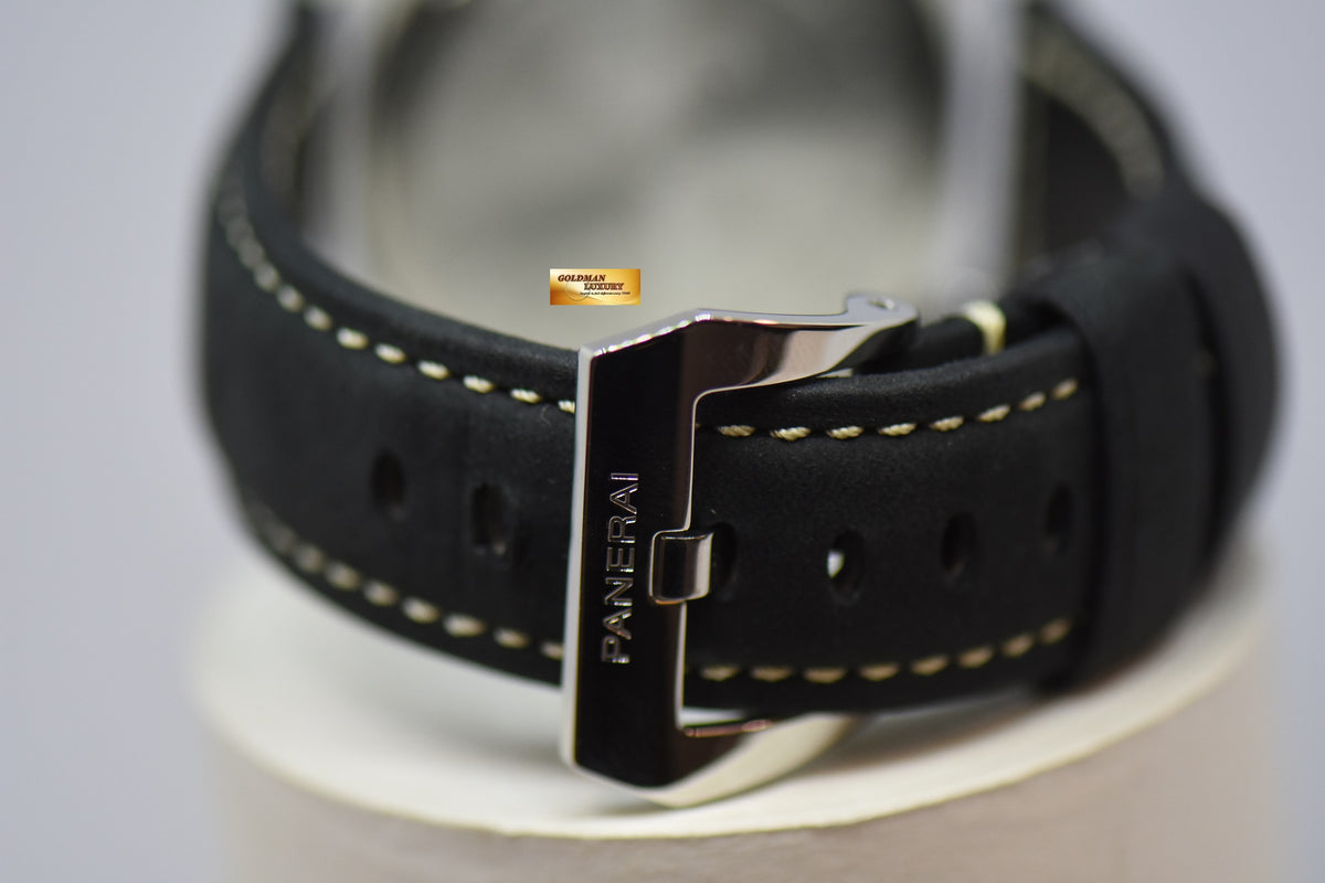 [SOLD] PANERAI LUMINOR BASE 44mm STEEL IN LEATHER STRAP MANUAL WINDING PAM 000 (MINT)