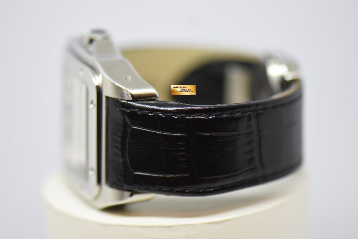 [SOLD] CARTIER SANTOS 100 XL STEEL IN LEATHER STRAP AUTOMATIC W20073X8 (MINT)