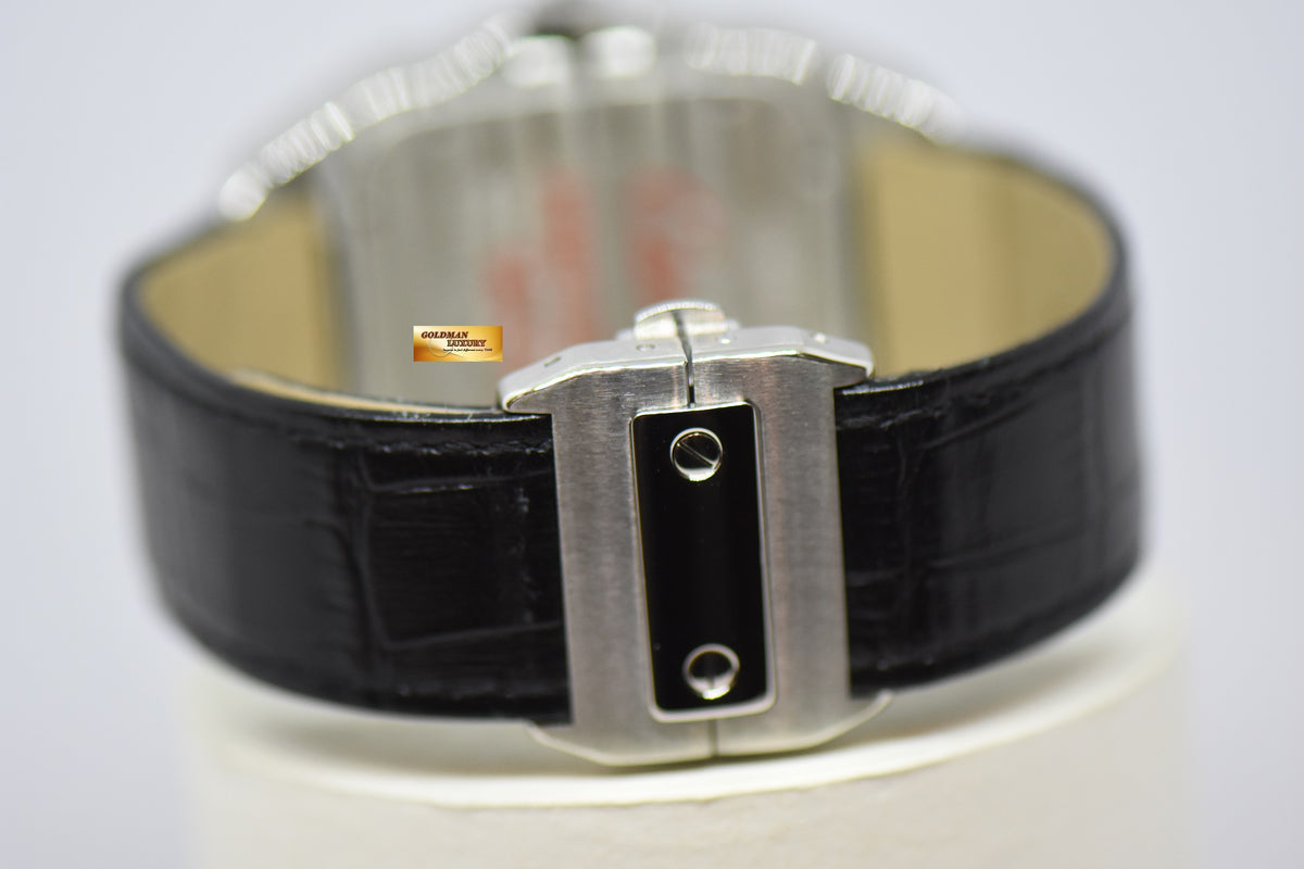 [SOLD] CARTIER SANTOS 100 XL STEEL IN LEATHER STRAP AUTOMATIC W20073X8 (MINT)