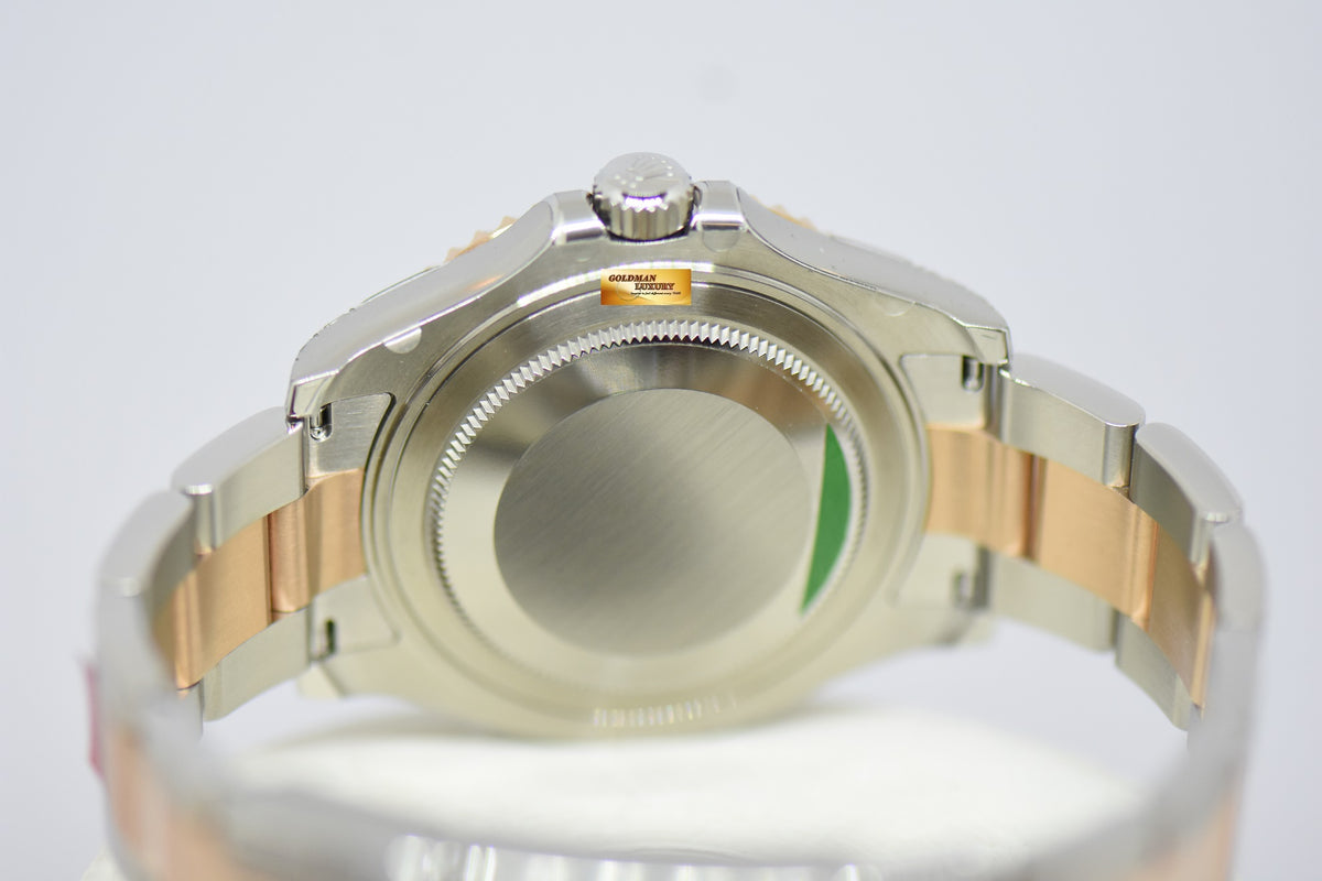 [SOLD] ROLEX OYSTER PERPETUAL YACHT-MASTER 37 EVEROSE GOLD / STEEL IN OYSTER BRACELET BLACK DIAL 268621 (NEW-UNWORN)