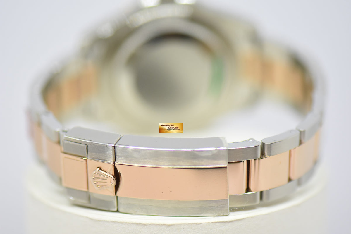 [SOLD] ROLEX OYSTER PERPETUAL YACHT-MASTER 37 EVEROSE GOLD / STEEL IN OYSTER BRACELET BLACK DIAL 268621 (NEW-UNWORN)