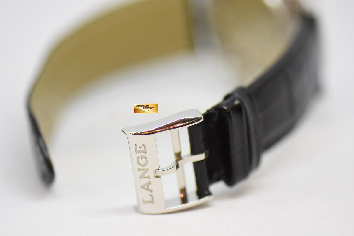 [SOLD] A.LANGE & SOHNE GRAND LANGE 1 SILVER DIAL BIG DATE POWER RESERVE PLATINUM IN LEATHER STRAP MANUAL WINDING 115.025 (MINT)