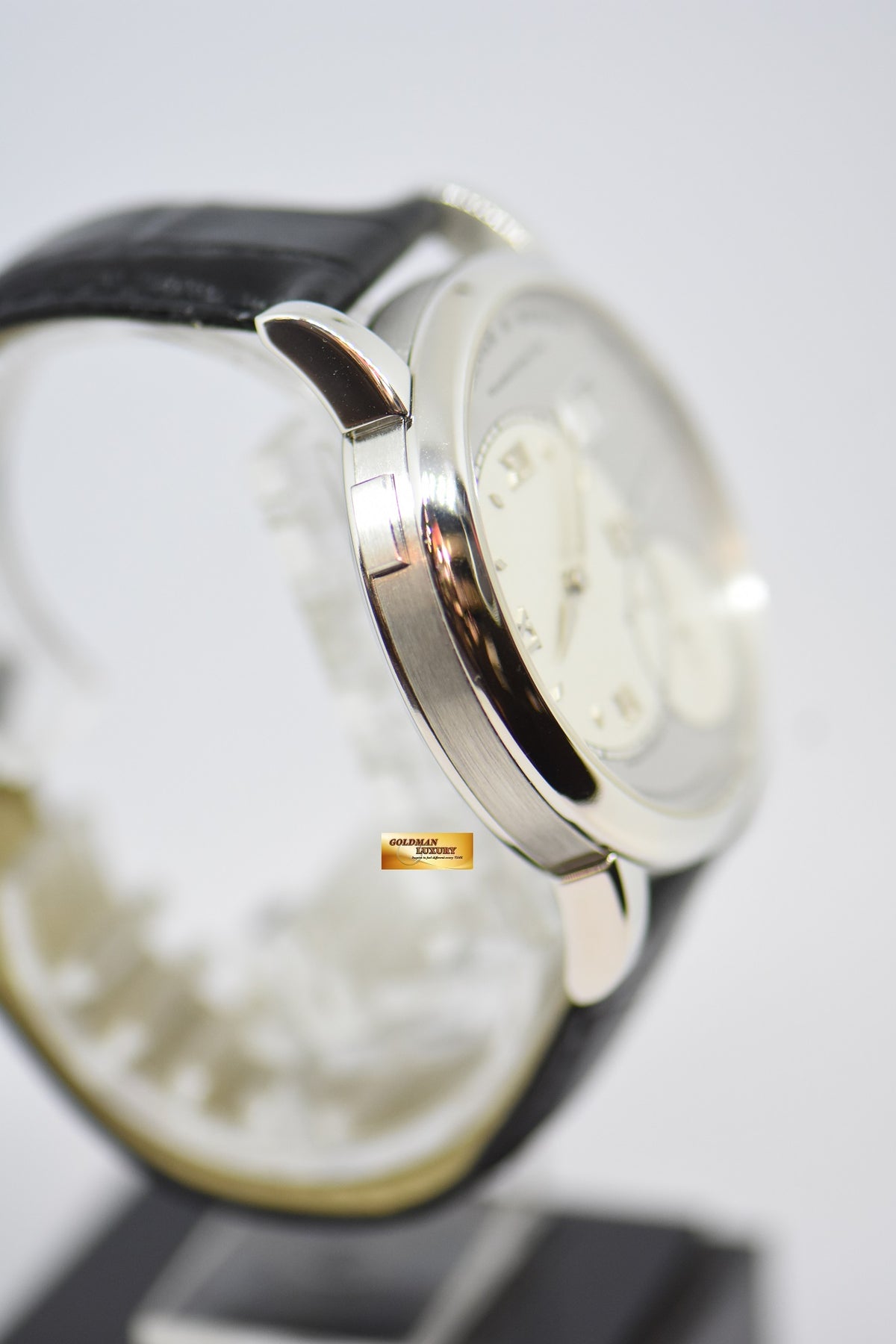 [SOLD] A.LANGE & SOHNE GRAND LANGE 1 SILVER DIAL BIG DATE POWER RESERVE PLATINUM IN LEATHER STRAP MANUAL WINDING 115.025 (MINT)