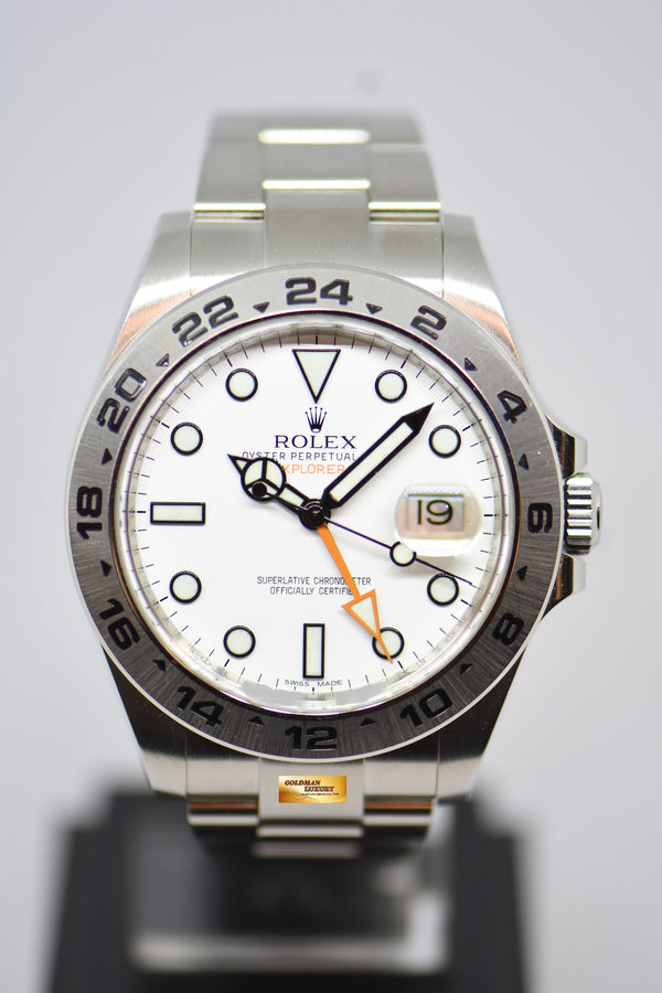 [SOLD] ROLEX OYSTER PERPETUAL EXPLORER II 42mm STEEL IN BRACELET WHITE 216570 (LNIB)