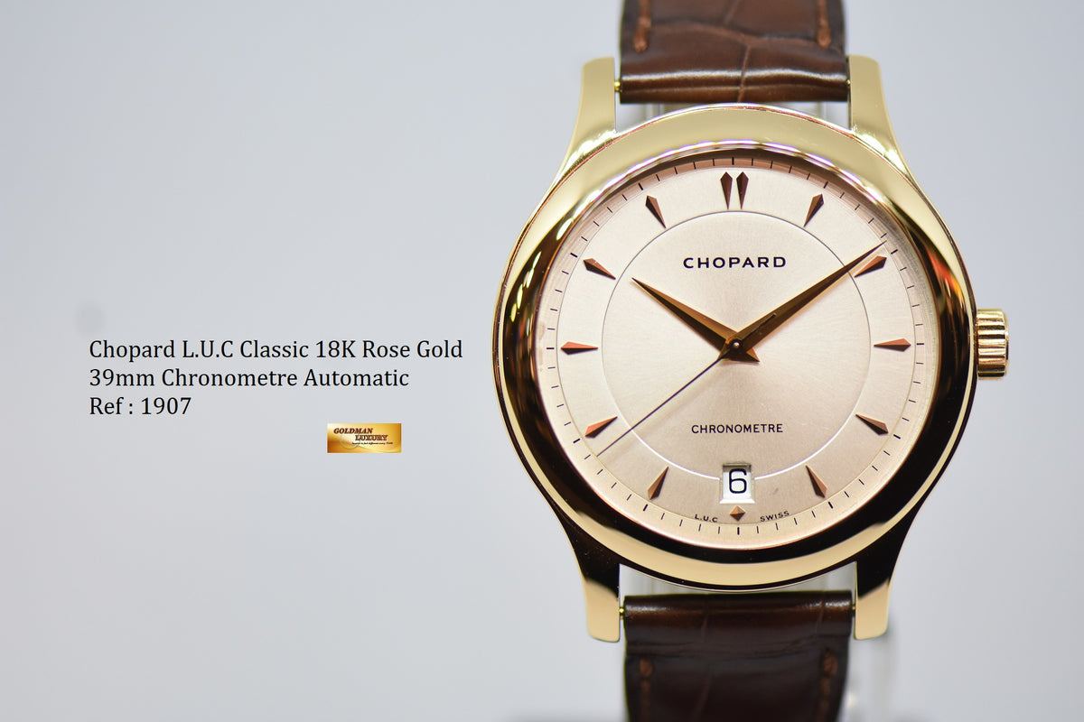 [SOLD] CHOPARD L.U.C 18K ROSE GOLD 39mm CHRONOMETRE AUTOMATIC 1907 (MINT)