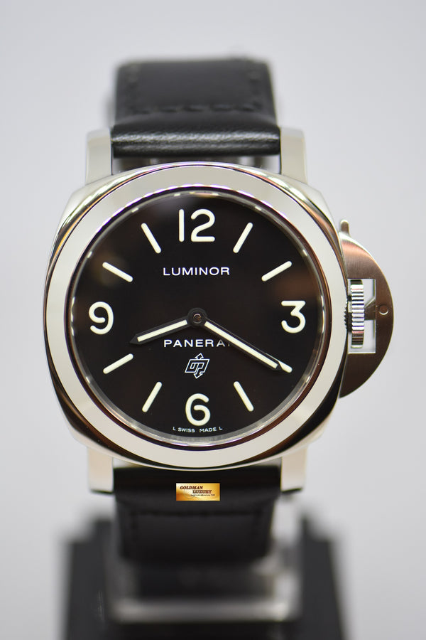 [SOLD] PANERAI LUMINOR BASE 44mm STEEL IN LEATHER STRAP MANUAL WINDING PAM 000 (MINT)