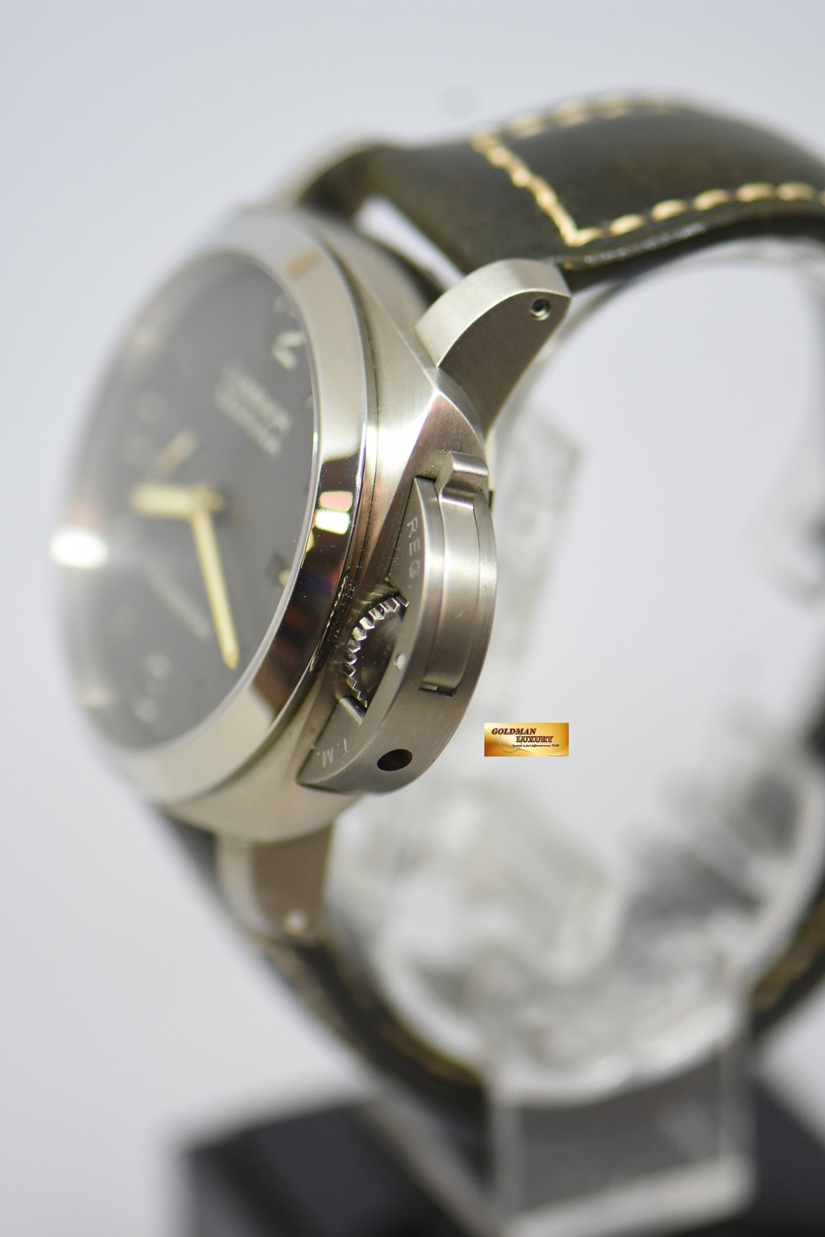 [SOLD] PANERAI LUMINOR MARINA 1950 TITANIUM CASE  44mm TOBACCO BROWN DIAL P.9000 AUTOMATIC PAM 351 (MINT)