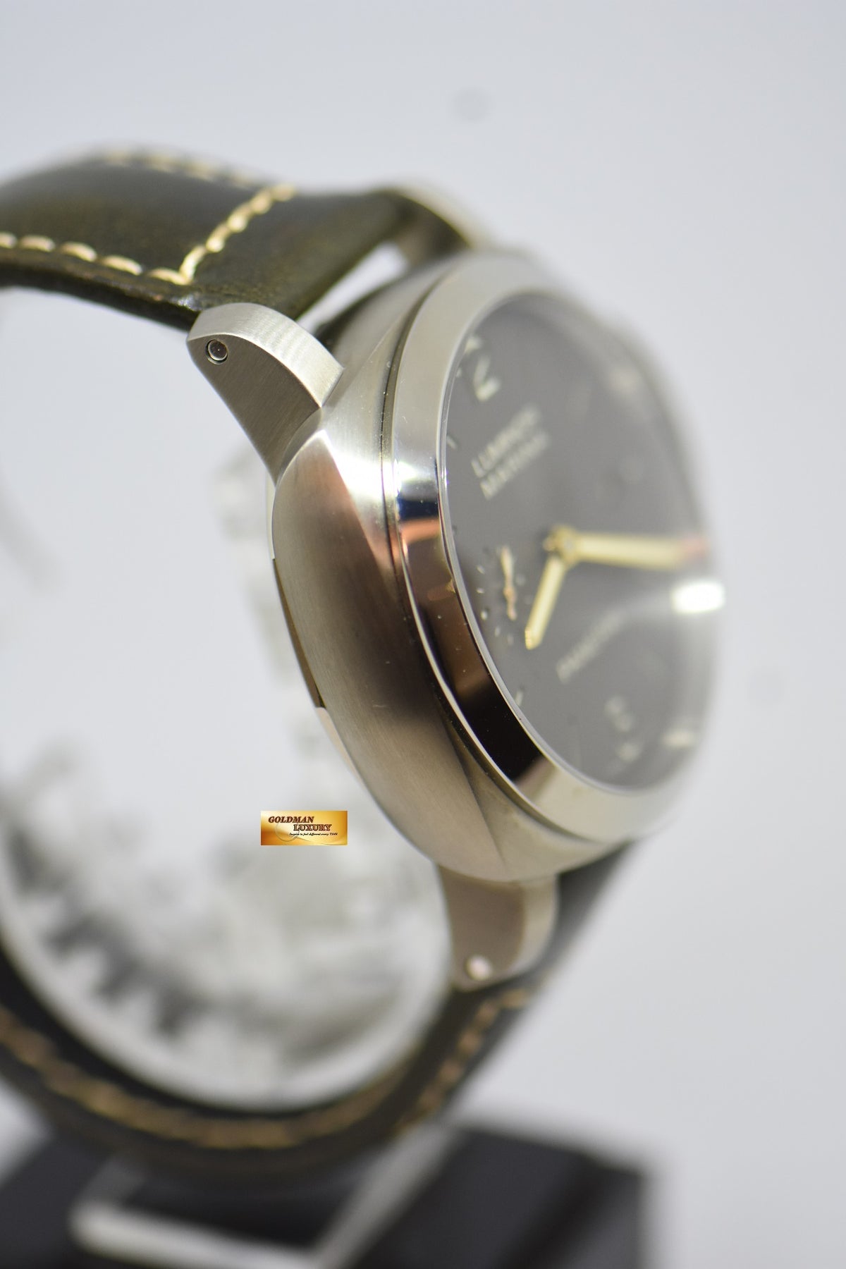 [SOLD] PANERAI LUMINOR MARINA 1950 TITANIUM CASE  44mm TOBACCO BROWN DIAL P.9000 AUTOMATIC PAM 351 (MINT)