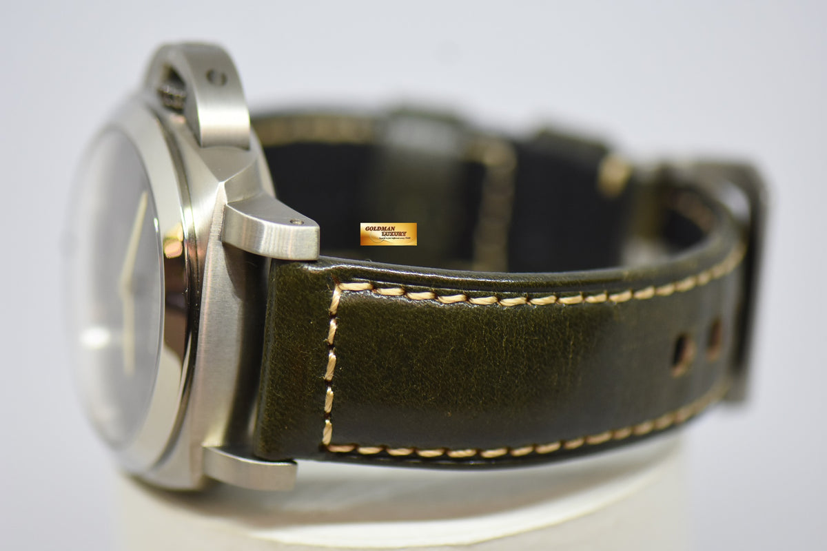 [SOLD] PANERAI LUMINOR MARINA 1950 TITANIUM CASE  44mm TOBACCO BROWN DIAL P.9000 AUTOMATIC PAM 351 (MINT)