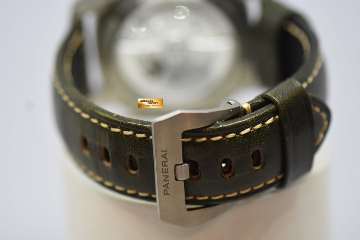 [SOLD] PANERAI LUMINOR MARINA 1950 TITANIUM CASE  44mm TOBACCO BROWN DIAL P.9000 AUTOMATIC PAM 351 (MINT)