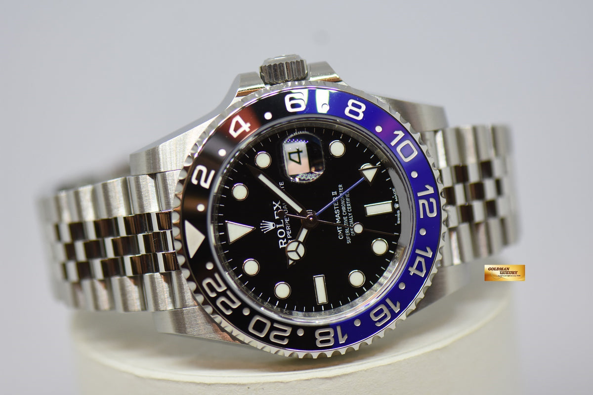 [SOLD] ROLEX OYSTER PERPETUAL GMT-MASTER II “BATGIRL” CERAMIC BLUE / BLACK BEZEL JUBILEE STEEL BRACELET 126710BLNR (NEW-UNWORN)
