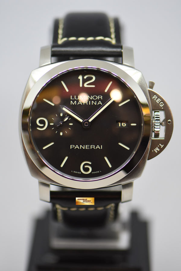 [SOLD] PANERAI LUMINOR MARINA 1950 CASE 44mm STEEL IN LEATHER P.9000 AUTOMATIC PAM 312 (MINT)