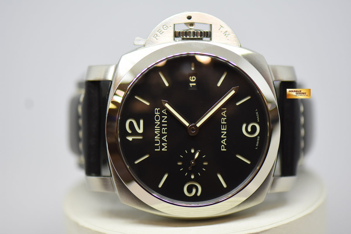 [SOLD] PANERAI LUMINOR MARINA 1950 CASE 44mm STEEL IN LEATHER P.9000 AUTOMATIC PAM 312 (MINT)