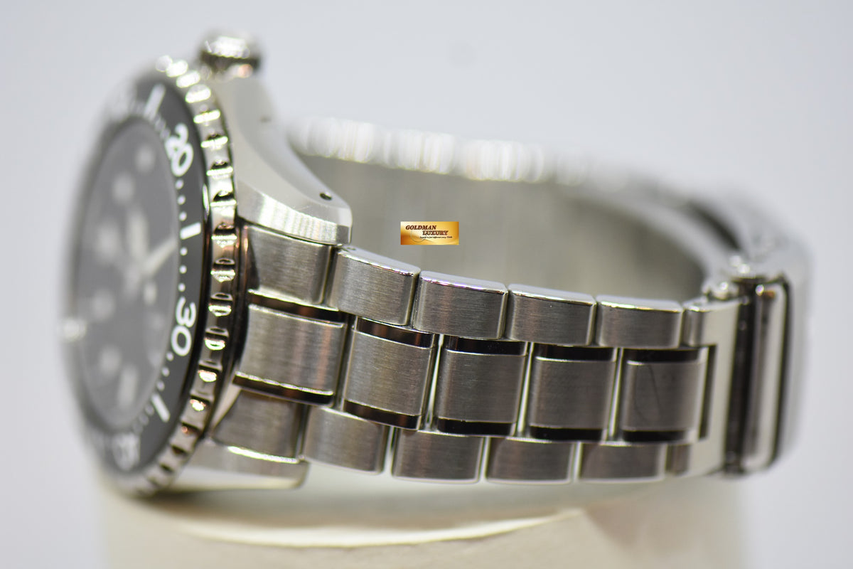 [SOLD] GRAND SEIKO SPRING DRIVE DIVER 44mm STEEL IN BRACELET BLACK DIAL SBGA229G (MINT)