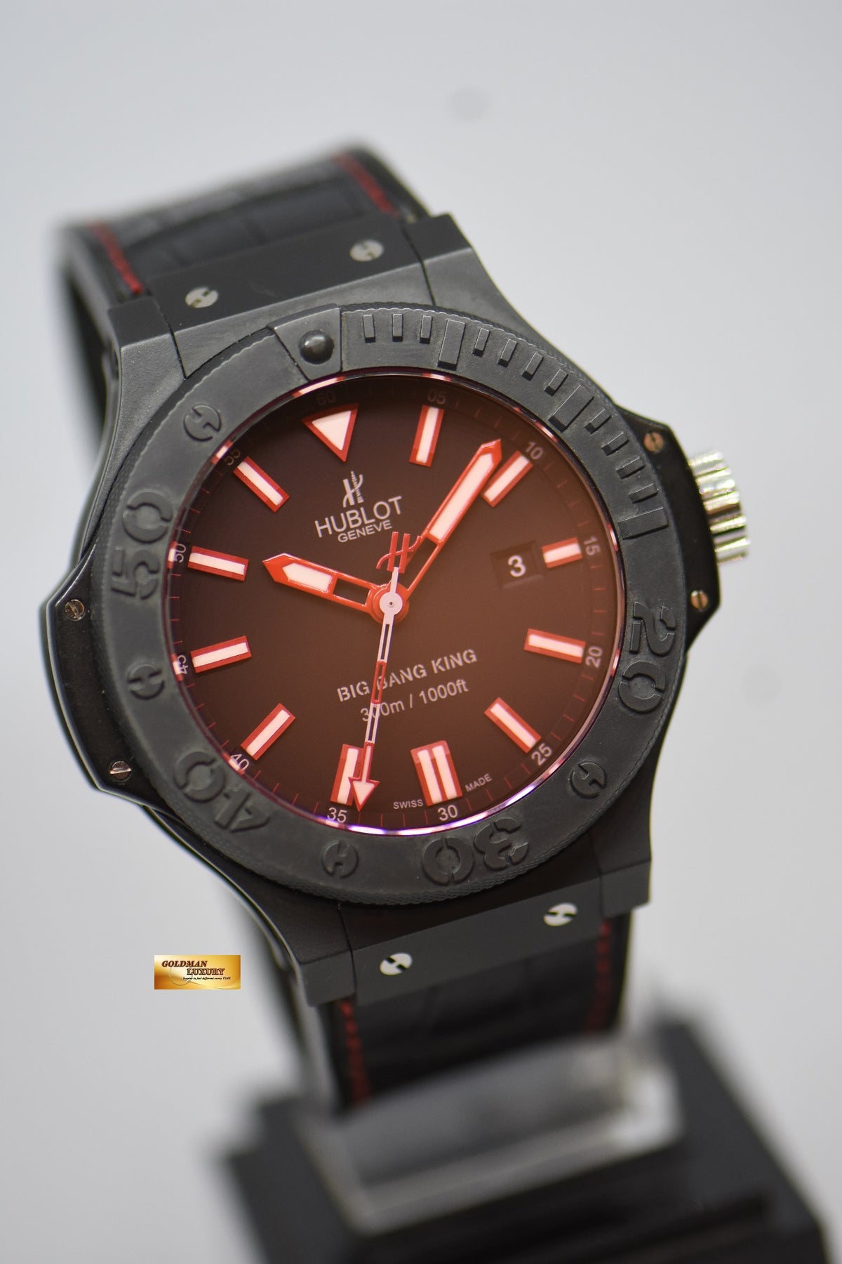 [SOLD] HUBLOT BIG BANG KING ALL BLACK RED 48mm CERAMIC BLACK AUTOMATIC 322.CI.1125.GR (LNIB)