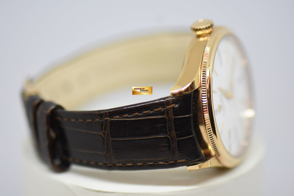 [SOLD] ROLEX CELLINI TIME 39mm EVEROSE GOLD MEN’S AUTOMATIC WHITE DIAL 50505 (LNIB)