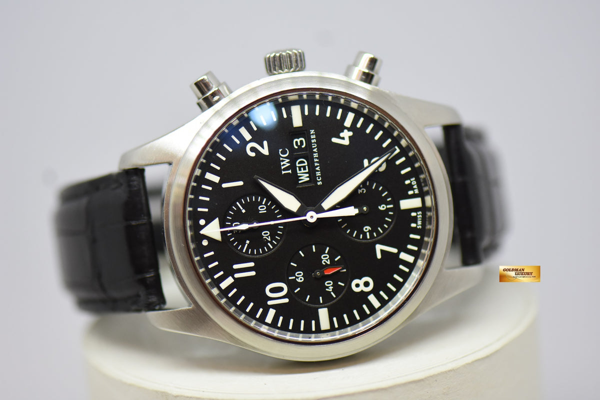 [SOLD] IWC PILOT MEN’S CHRONOGRAPH 42mm DAY-DATE AUTOMATIC IW3717-01 (MINT)