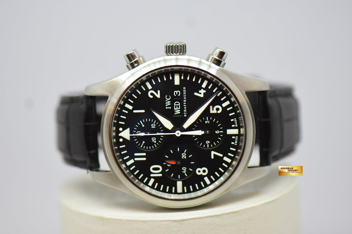 [SOLD] IWC PILOT MEN’S CHRONOGRAPH 42mm DAY-DATE AUTOMATIC IW3717-01 (MINT)