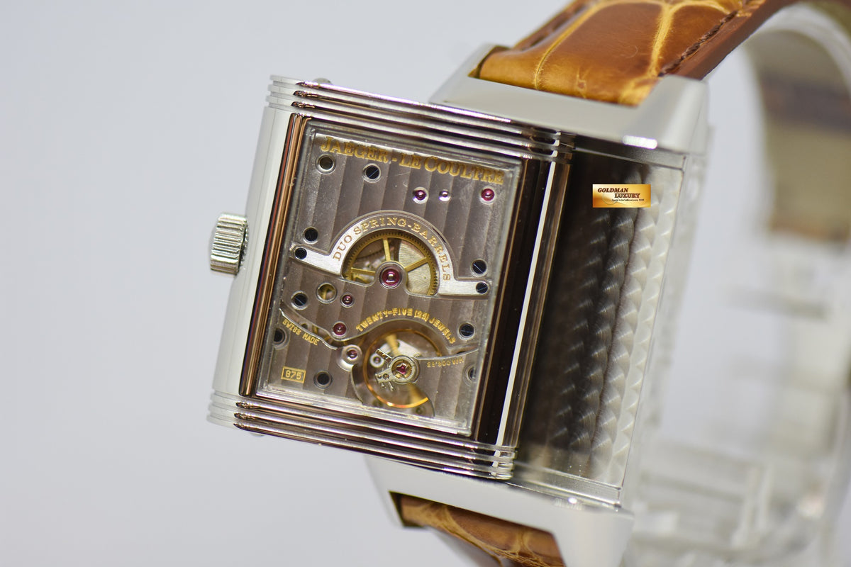 [SOLD] JLC REVERSO GRANDE DATE 8 DAYS POWER RESERVE STAINLESS STEEL MANUAL WINDING 240.8.15 (MINT)