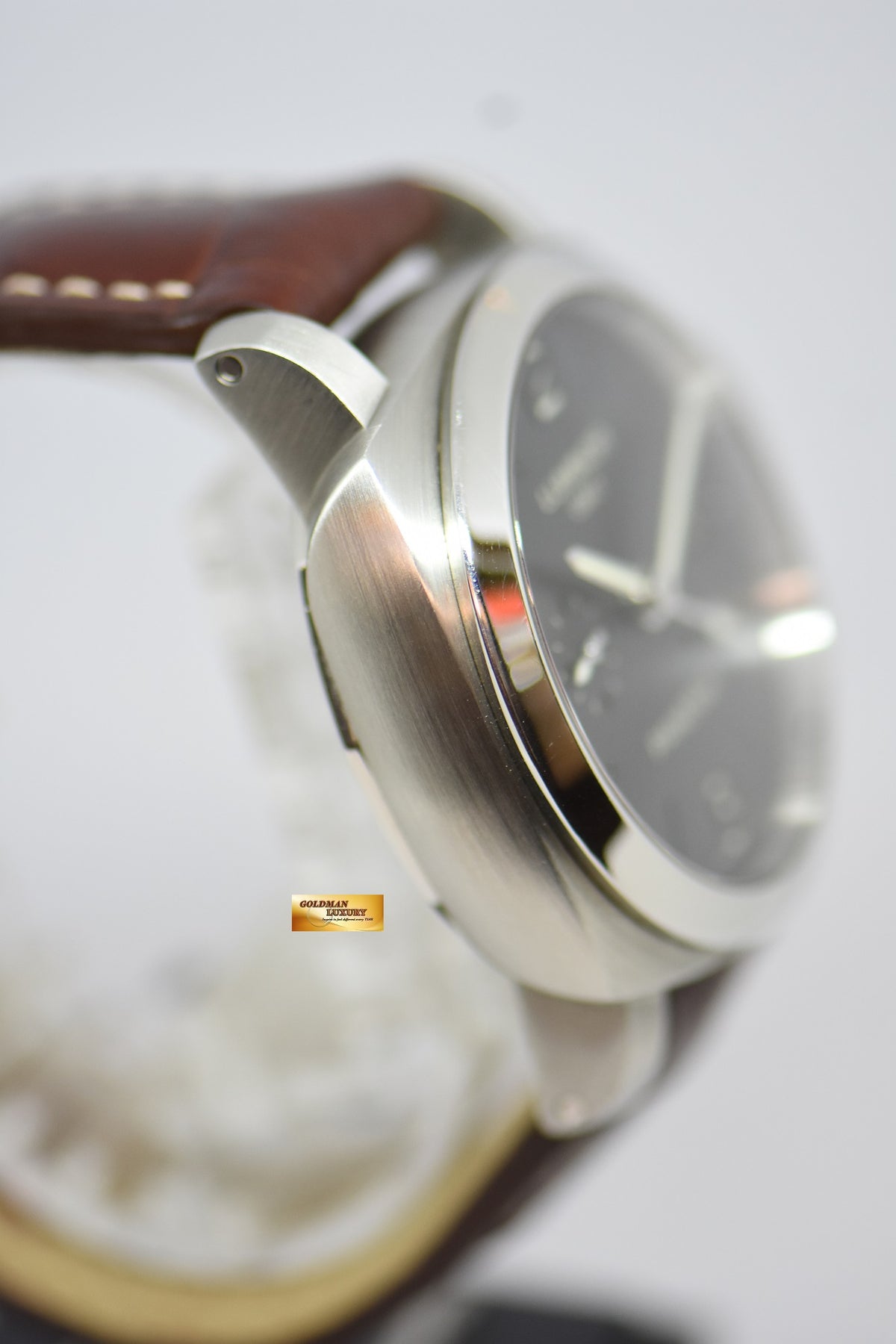 [SOLD] PANERAI LUMINOR MARINA GMT 1950 CASE 44mm STEEL IN LEATHER P.9001 AUTOMATIC PAM 320 (NEAR MINT)