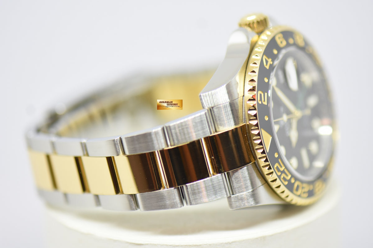 [SOLD] ROLEX OYSTER PERPETUAL GMT-MASTER II HALF-GOLD CERAMIC BLACK AUTOMATIC 116713LN (MINT)