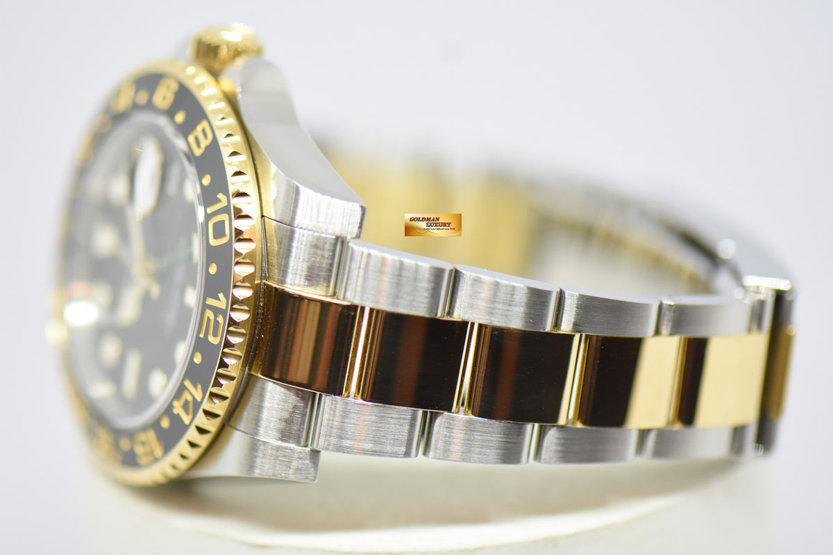 [SOLD] ROLEX OYSTER PERPETUAL GMT-MASTER II HALF-GOLD CERAMIC BLACK AUTOMATIC 116713LN (MINT)