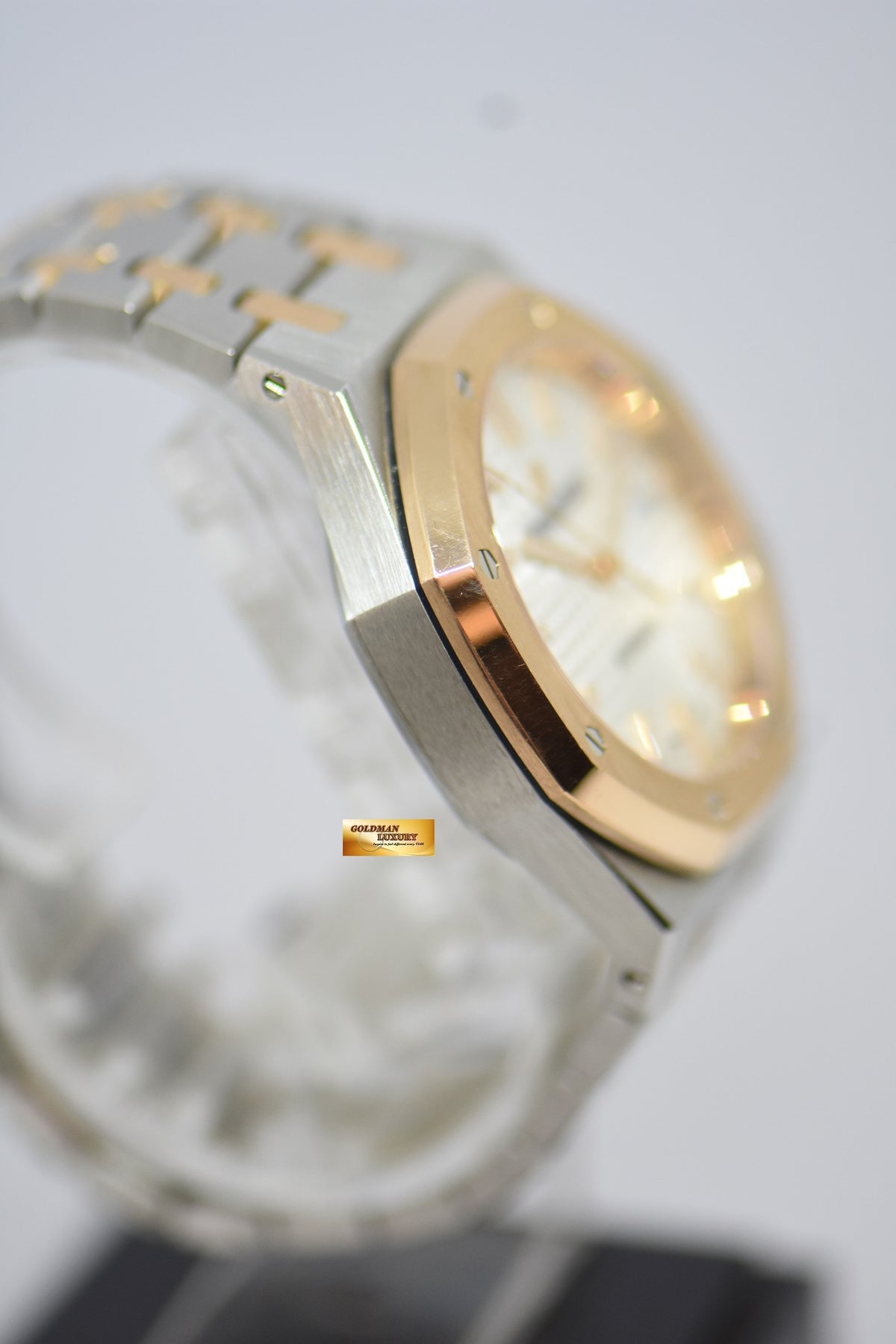 [SOLD] AUDEMARS PIGUET ROYAL OAK 37mm ROSE GOLD / STEEL IN BRACELET WHITE AUTOMATIC 15450SR (LNIB)