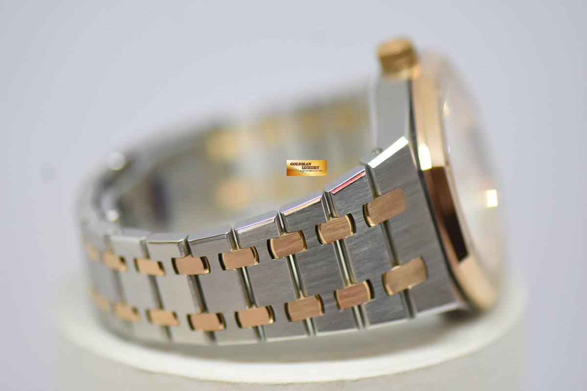 [SOLD] AUDEMARS PIGUET ROYAL OAK 37mm ROSE GOLD / STEEL IN BRACELET WHITE AUTOMATIC 15450SR (LNIB)
