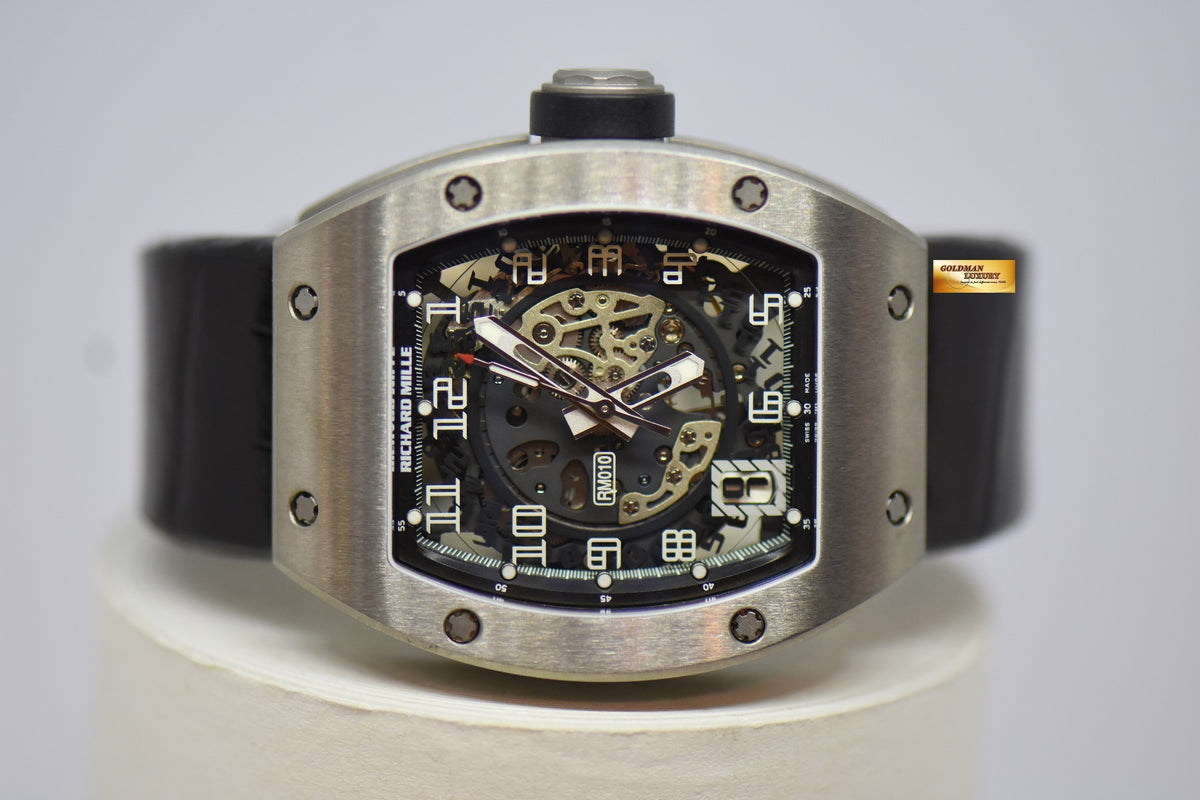 [SOLD] RICHARD MILLE RM 010 IN TITANIUM 39mm LEATHER STRAP (MINT)