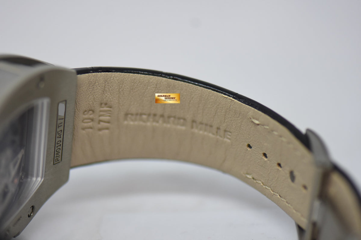 [SOLD] RICHARD MILLE RM 010 IN TITANIUM 39mm LEATHER STRAP (MINT)