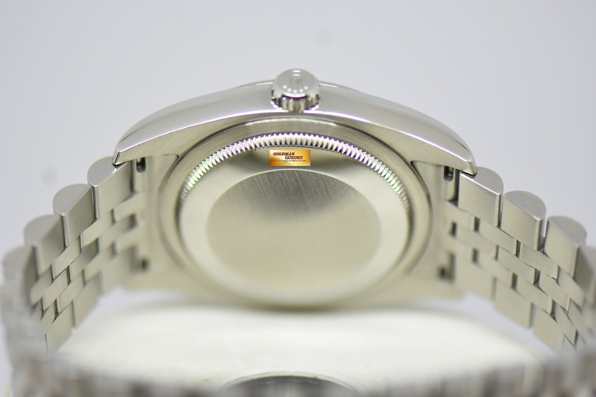 [SOLD] ROLEX OYSTER DATEJUST 36mm STEEL IN JUBILEE BRACELET WHITE DIAL (BLACK / RED ALT DATE WHEEL) AUTOMATIC 116200 (NEAR MINT)