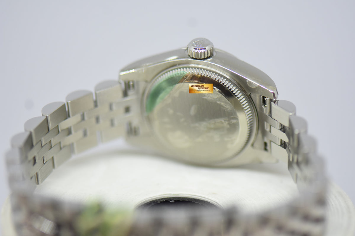 [SOLD] ROLEX OYSTER DATEJUST 26mm STEEL IN JUBILEE BRACELET DIAMOND SUNBURST DIAL 179174 (NEW OLD STOCK, WITH STICKERS)