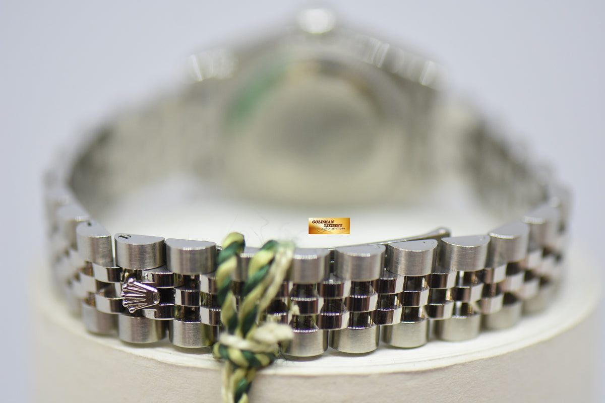 [SOLD] ROLEX OYSTER DATEJUST 26mm STEEL IN JUBILEE BRACELET DIAMOND SUNBURST DIAL 179174 (NEW OLD STOCK, WITH STICKERS)