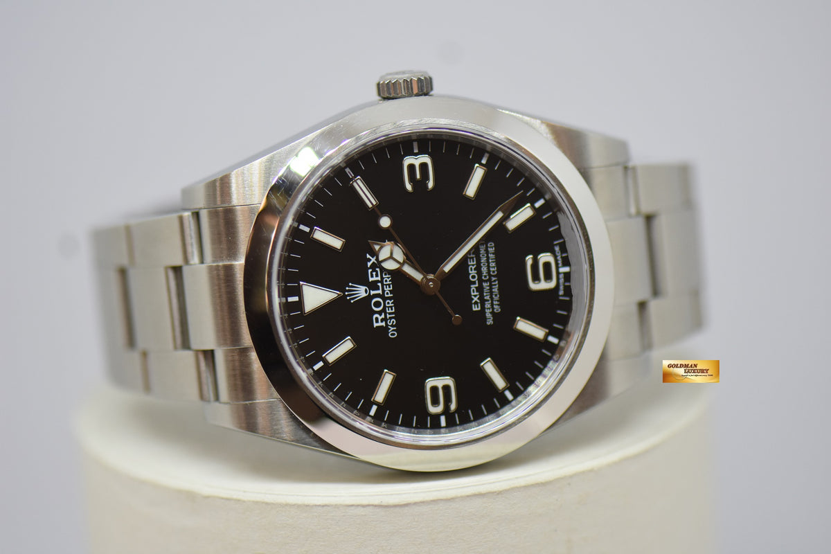 [SOLD] ROLEX OYSTER EXPLORER 39mm MARK II DIAL STEEL IN BRACELET BLACK 214270 (MINT)